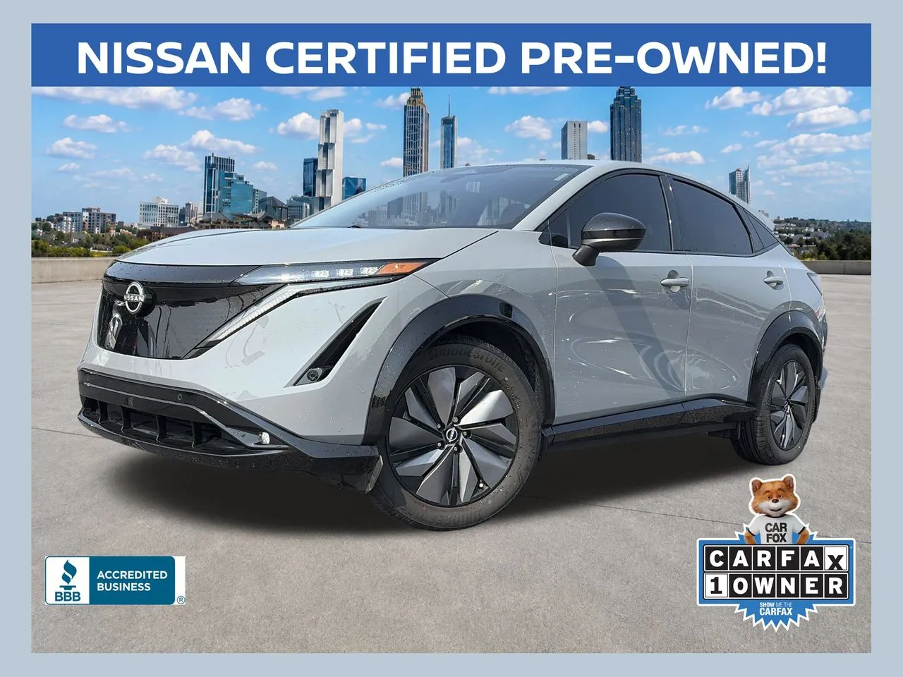Gray 2024 Nissan Ariya EVOLVE+ e-4ORCE for sale in Lithia Springs, GA