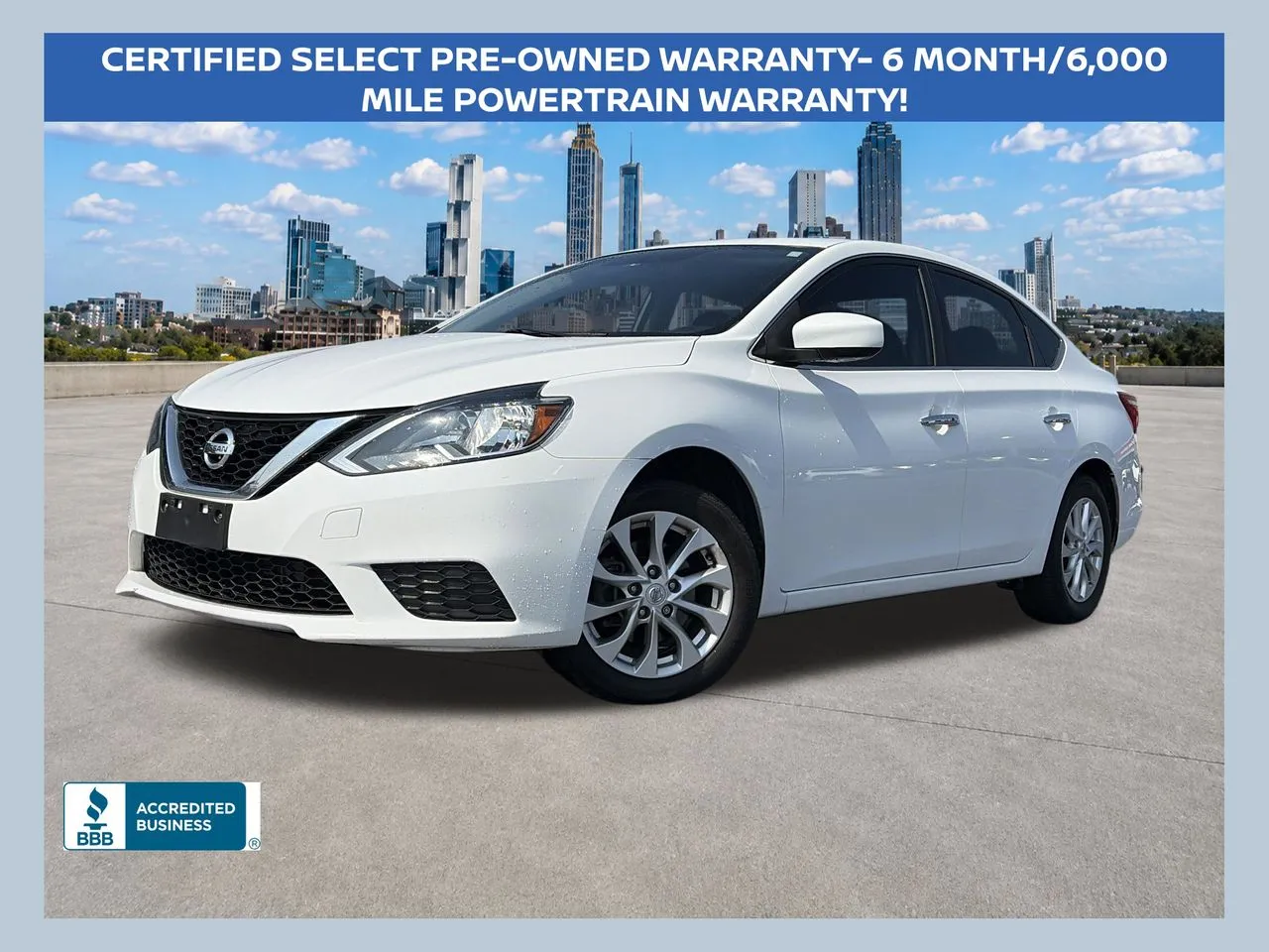 White 2017 Nissan Sentra SV for sale in Lithia Springs, GA