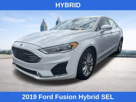 White 2019 Ford Fusion Hybrid SEL for sale in Morrow, GA
