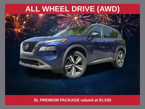 Blue 2023 Nissan Rogue SL for sale in Morrow, GA