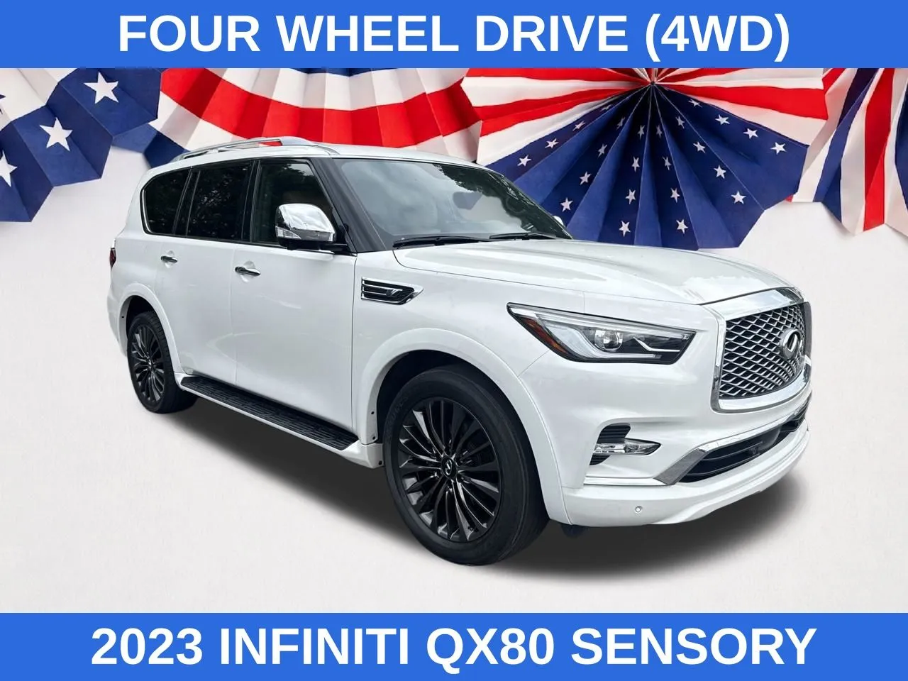 White 2023 INFINITI QX80 Sensory for sale in Morrow, GA