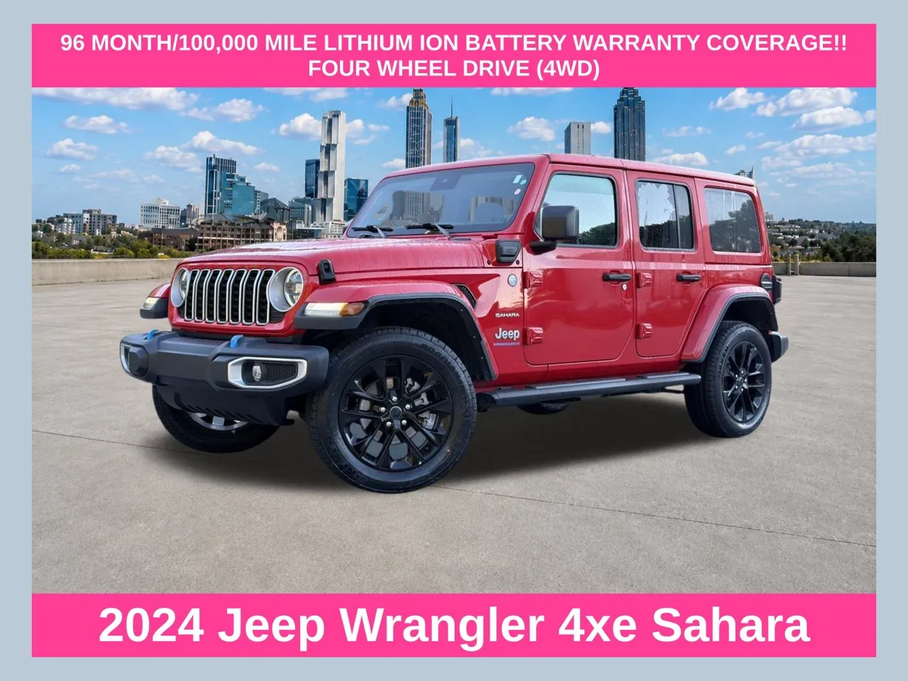 Red 2024 Jeep Wrangler Sahara 4xe for sale in Morrow, GA