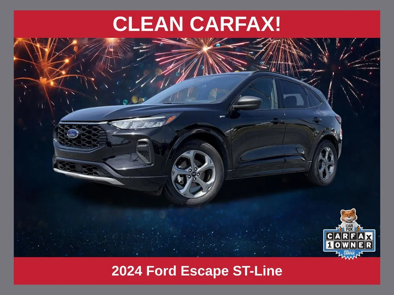 Black 2024 Ford Escape ST-Line for sale in Lithia Springs, GA