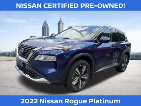 Blue 2022 Nissan Rogue Platinum for sale in Lithia Springs, GA