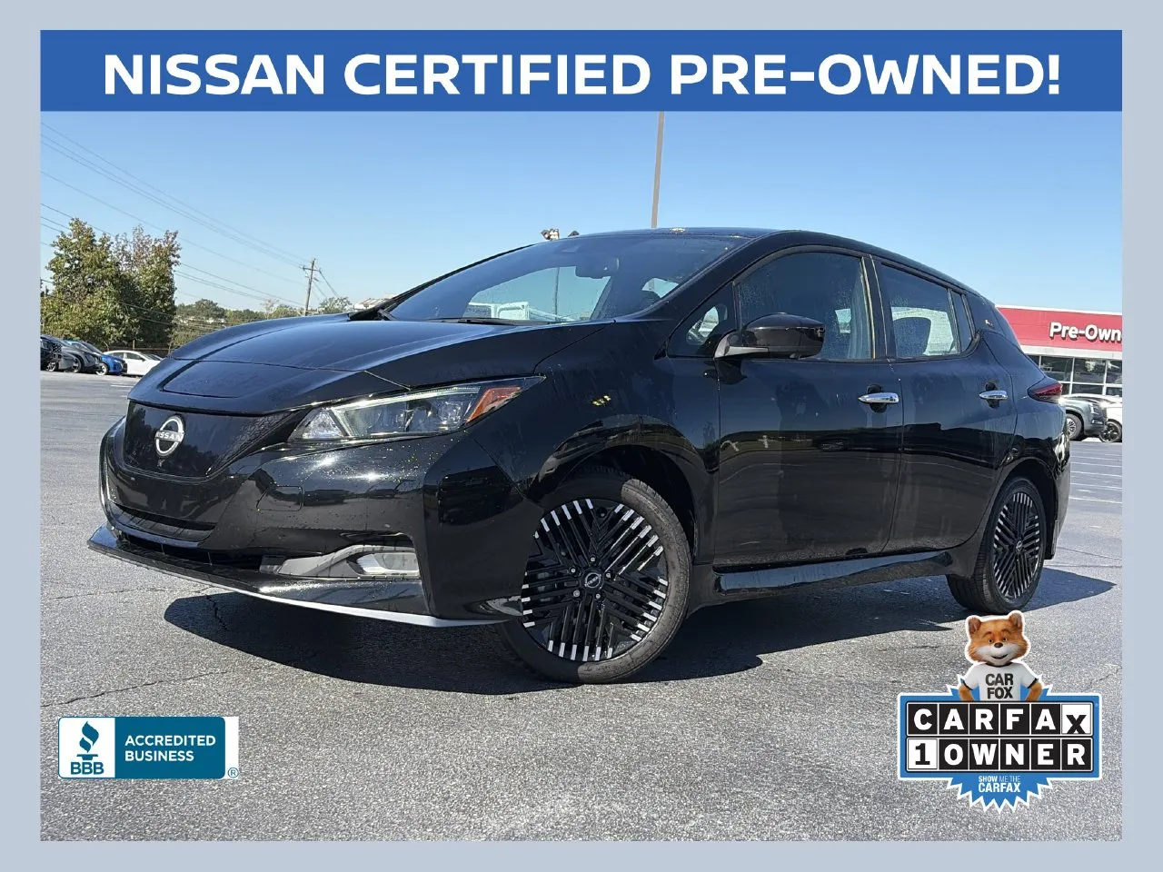 Black 2023 Nissan Leaf SV Plus for sale in Lithia Springs, GA