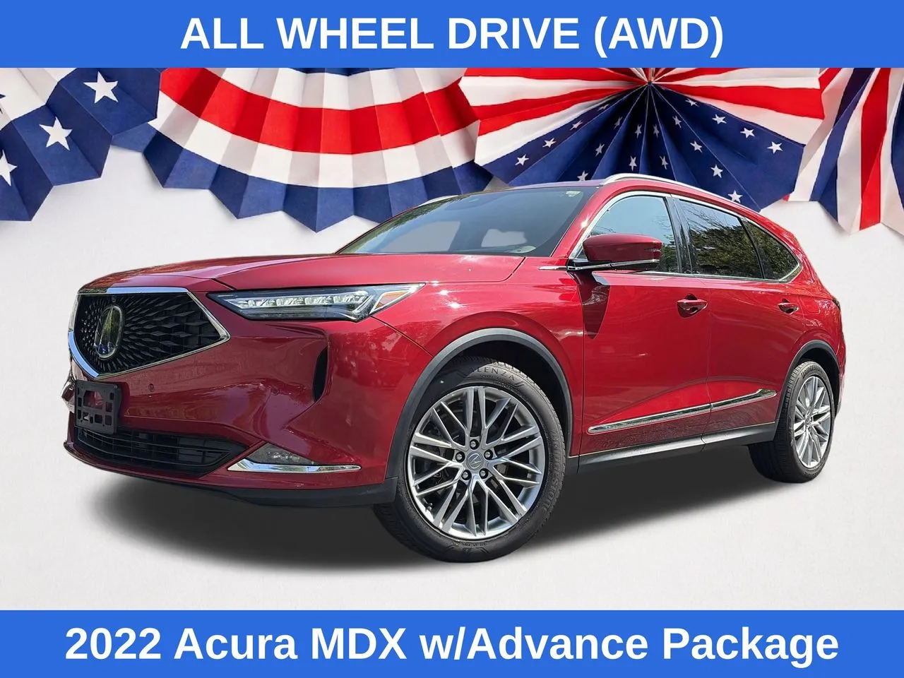 Red 2022 Acura MDX Advance for sale in Marietta, GA