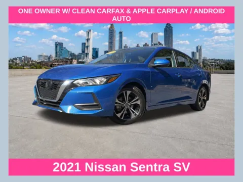 Blue 2021 Nissan Sentra SV for sale in Marietta, GA