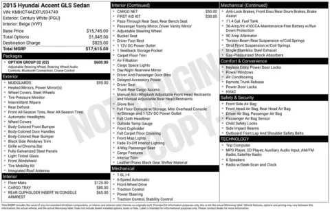 Photos of 2015 Hyundai Accent GLS for sale in Chesapeake, VA at First Team Honda