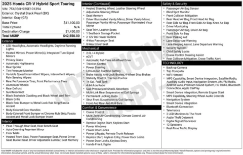 Photos of 2025 Honda CR-V Hybrid Sport Touring for sale in Chesapeake, VA at First Team Honda