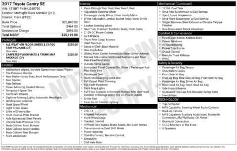 Photos of 2017 Toyota Camry for sale in Chesapeake, VA at First Team Honda