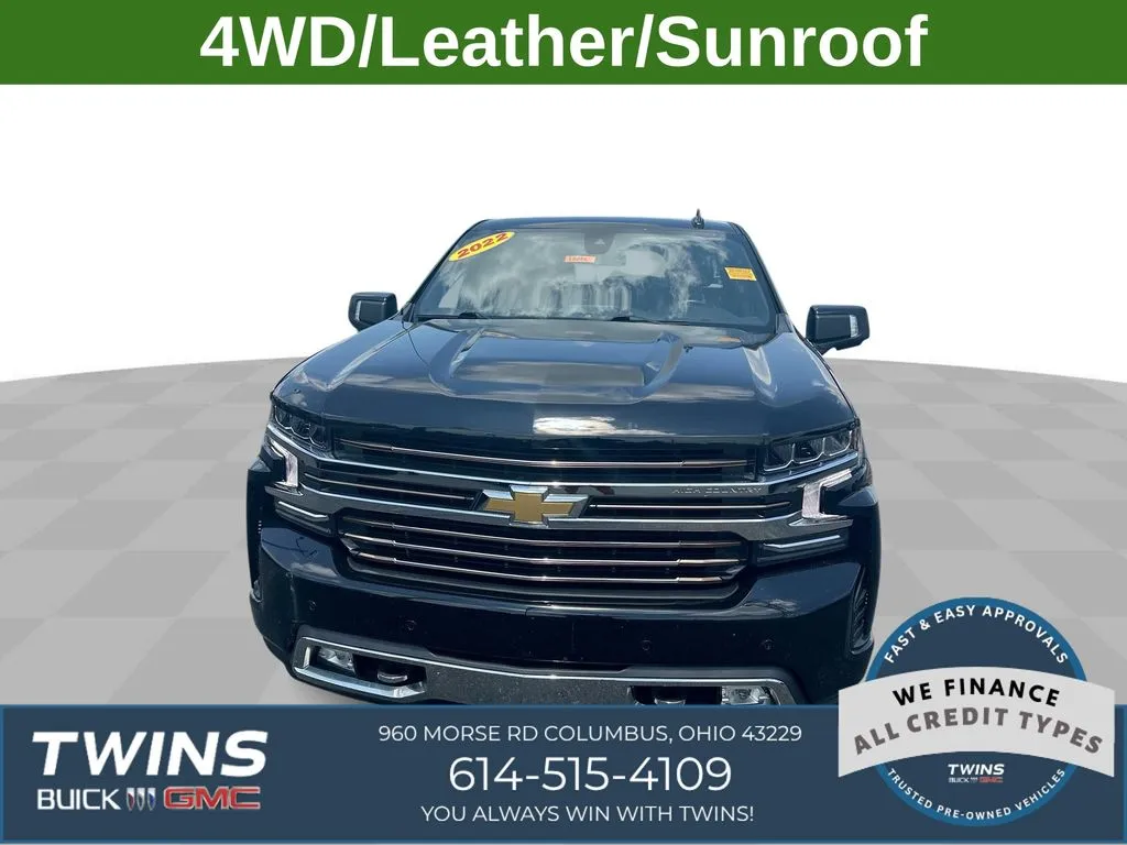 Black 2022 Chevrolet Silverado 1500 LTD High Country for sale in Columbus, OH