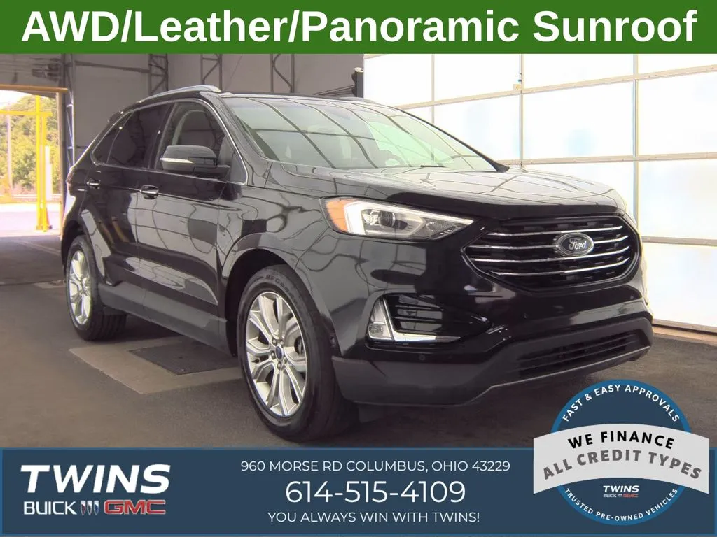 Black 2020 Ford Edge Titanium for sale in Columbus, OH