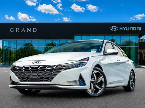 White 2023 Hyundai Elantra Hybrid Limited for sale in Canton, GA