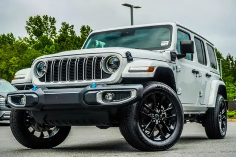 White 2024 Jeep Wrangler Sahara 4xe for sale in Canton, GA
