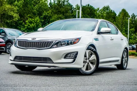 White 2014 Kia Optima Hybrid EX for sale in Canton, GA