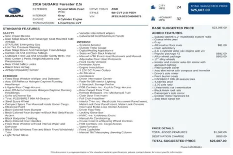 Photos of 2016 Subaru Forester 2.5i for sale in Canton, GA at Grand Hyundai of Canton