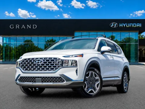 White 2021 Hyundai Santa Fe Hybrid SEL Premium for sale in Canton, GA