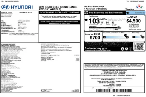 Another view of 2023 Hyundai IONIQ 6 SEL for sale in Canton, GA at Grand Hyundai of Canton