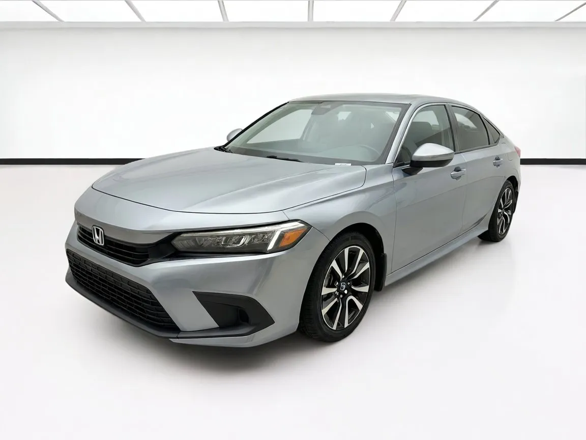 Silver 2024 Honda Civic Sedan EX for sale in Dallas, TX