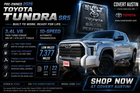 Silver 2026 Toyota Tundra SR5 for sale in Austin, TX