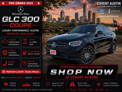 Black 2023 Mercedes-Benz GLC 300 Coupe for sale in Austin, TX