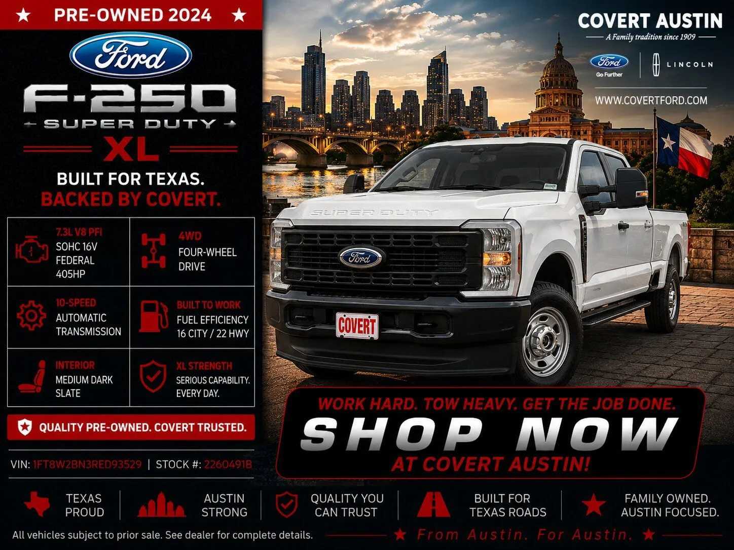 White 2024 Ford F-250SD XL for sale in Austin, TX