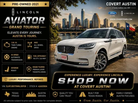 White 2021 Lincoln Aviator Grand Touring for sale in Austin, TX