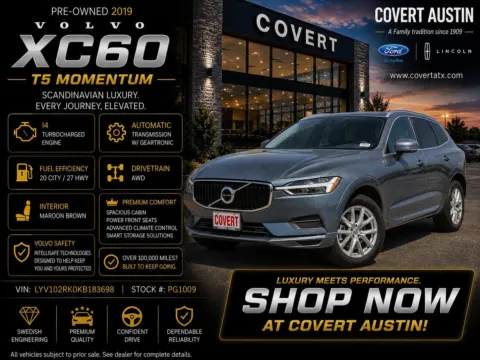 Gray 2019 Volvo XC60 T5 Momentum for sale in Austin, TX