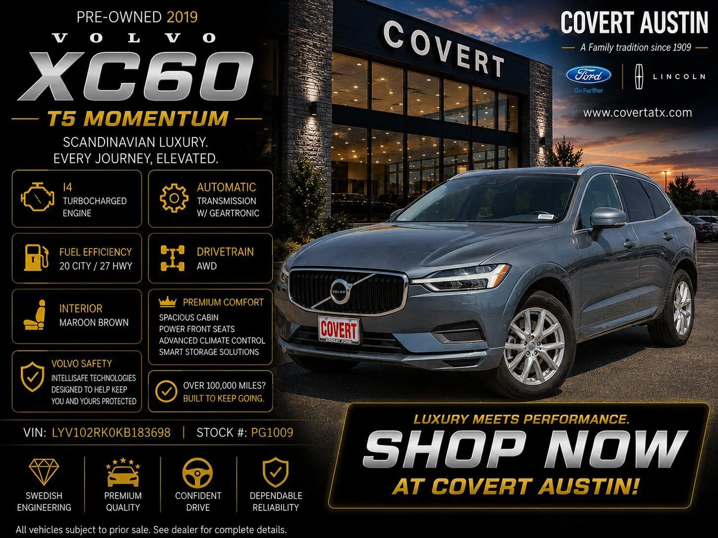 Gray 2019 Volvo XC60 T5 Momentum for sale in Austin, TX