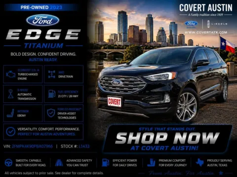 Black 2023 Ford Edge Titanium for sale in Austin, TX