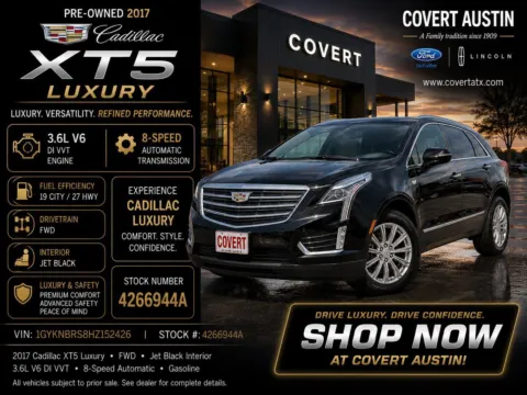 Black 2017 Cadillac XT5 Luxury for sale in Austin, TX