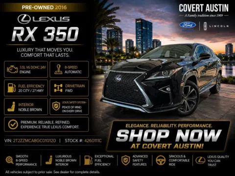 Black 2016 Lexus RX 350 for sale in Austin, TX