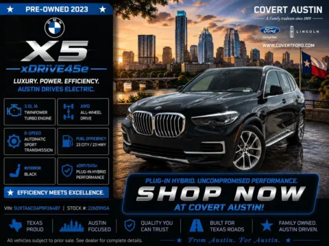Black 2023 BMW X5 xDrive45e for sale in Austin, TX