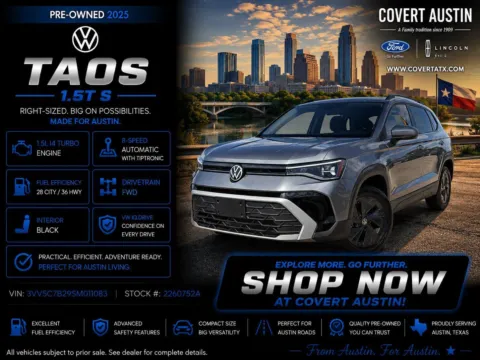 Gray 2025 Volkswagen Taos 1.5T S for sale in Austin, TX