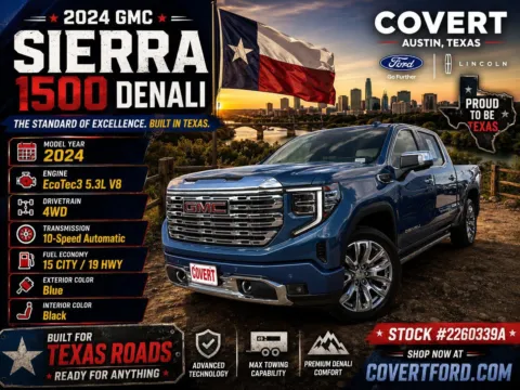 Blue 2024 GMC Sierra 1500 Denali for sale in Austin, TX