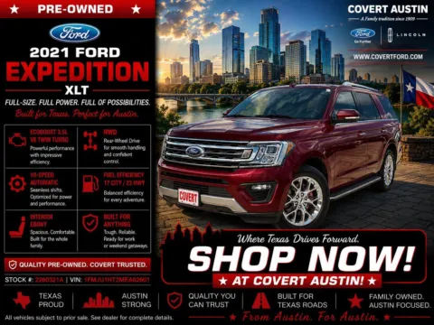 Red 2021 Ford Expedition XLT for sale in Austin, TX
