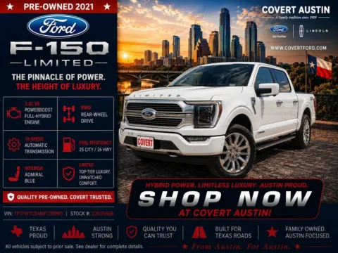 White 2021 Ford F-150 Limited for sale in Austin, TX