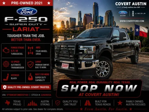 Black 2021 Ford F-250SD Lariat for sale in Austin, TX