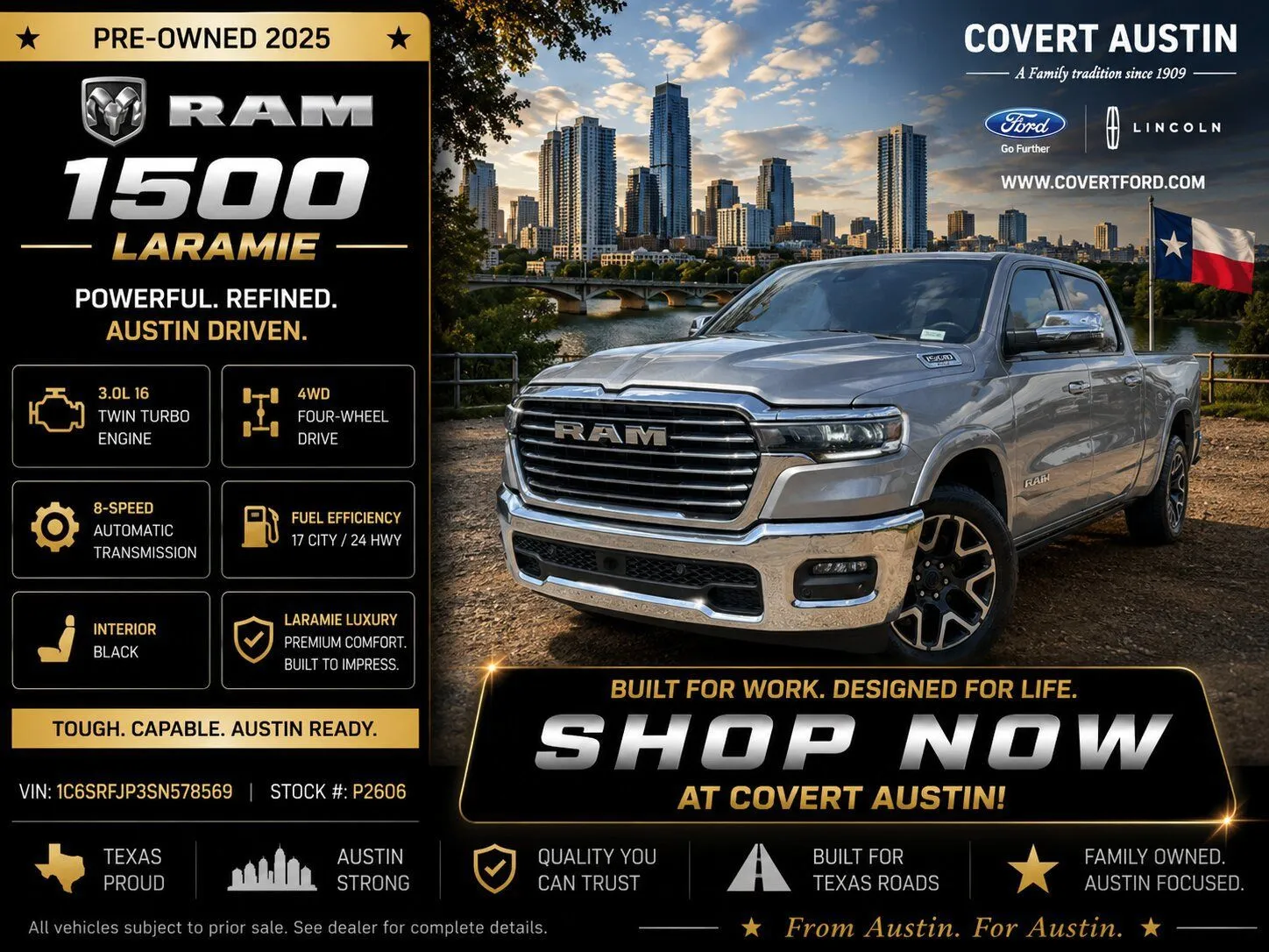 Silver 2025 Ram 1500 Laramie for sale in Austin, TX