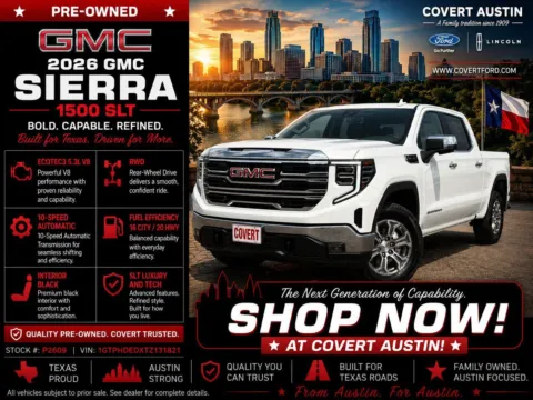 White 2026 GMC Sierra 1500 SLT for sale in Austin, TX