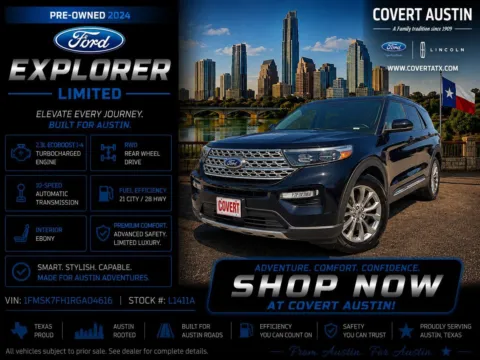 Black 2024 Ford Explorer Limited for sale in Austin, TX