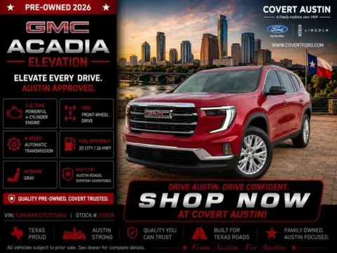 Red 2026 GMC Acadia Elevation for sale in Austin, TX