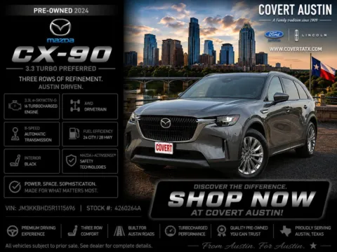 Gray 2024 Mazda CX-90 3.3 Turbo Preferred for sale in Austin, TX