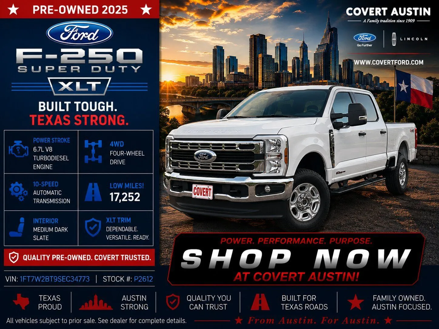 White 2025 Ford F-250SD XLT for sale in Austin, TX