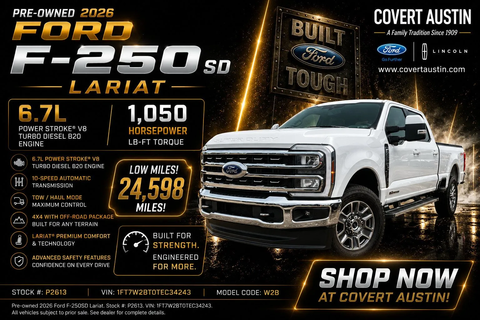 White 2026 Ford F-250SD Lariat for sale in Austin, TX
