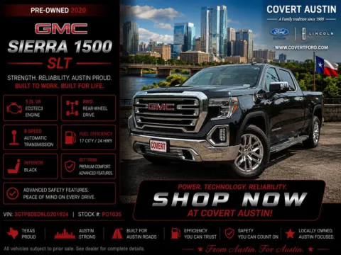 Black 2020 GMC Sierra 1500 SLT for sale in Austin, TX