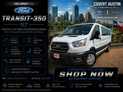 White 2020 Ford Transit-350 XLT for sale in Austin, TX