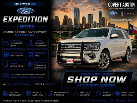 White 2019 Ford Expedition Limited for sale in Austin, TX