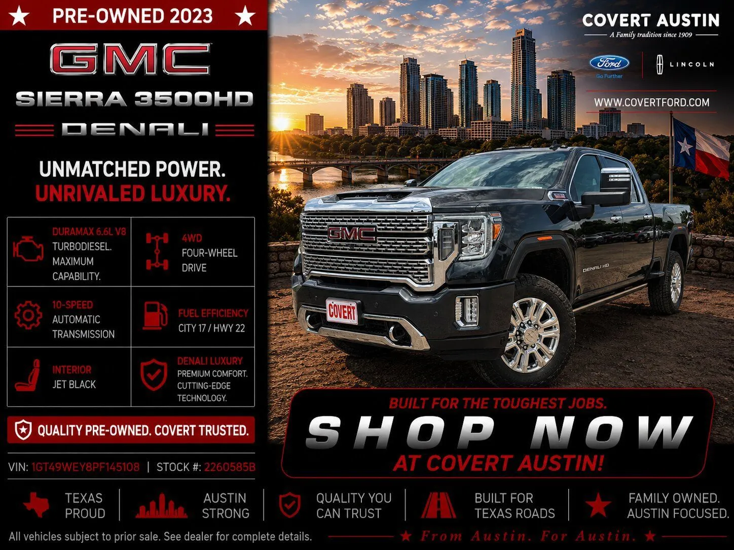 Green 2023 GMC Sierra 3500HD Denali for sale in Austin, TX