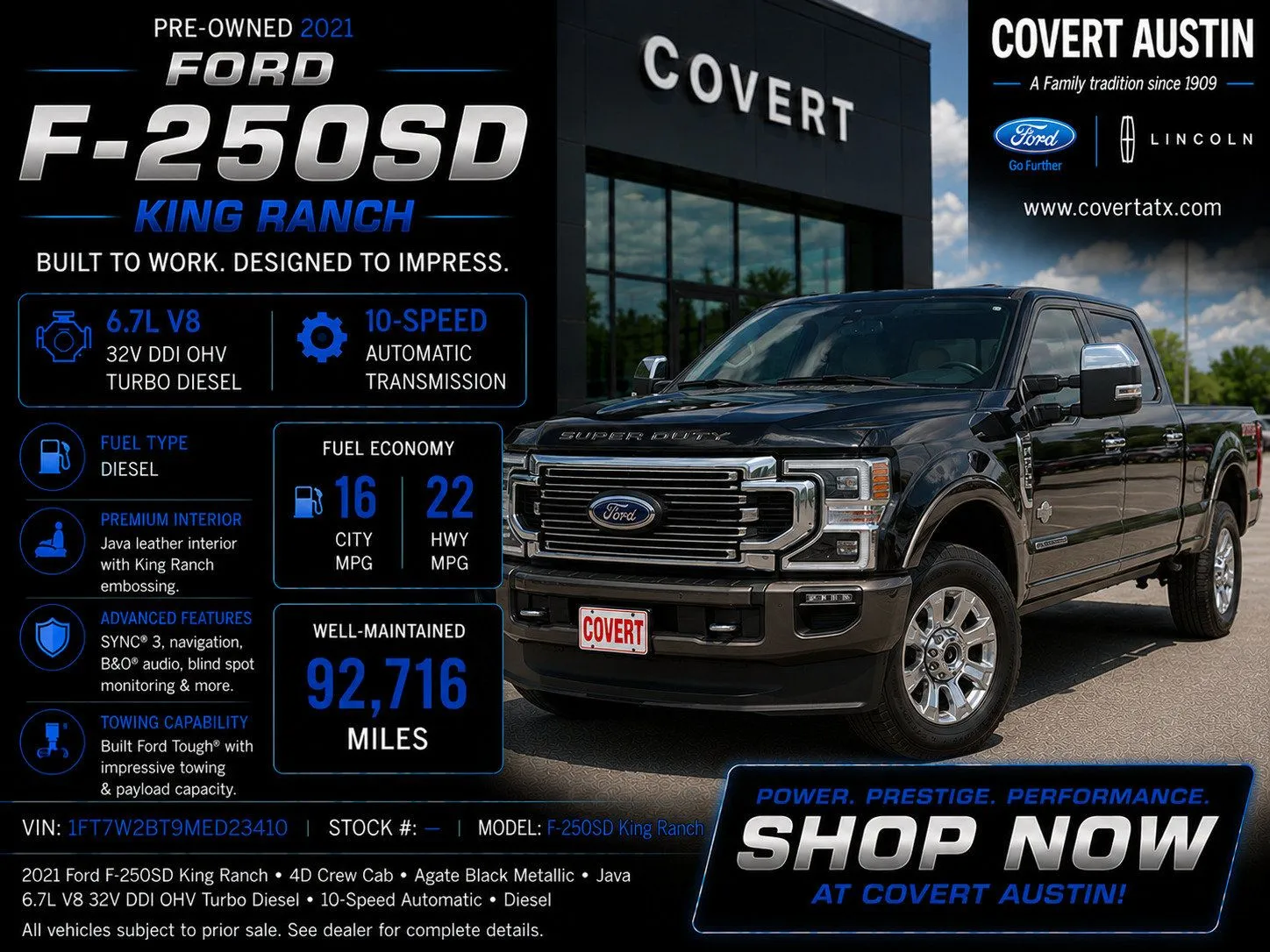 Black 2021 Ford F-250SD King Ranch for sale in Austin, TX